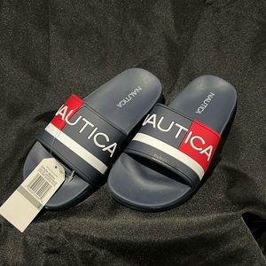 NWT NAUTICA Navy Blue Slides Size 3